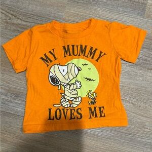 Peanuts Orange Snoopy Mummy Kids T-Shirt